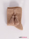Calcetines cortos con borlas Camel