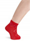 Calcetines cortos perlé calados con lazo con tul Rojo Red
