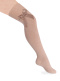 Calcetines altos sobre rodilla con lazo de raso largo Camel