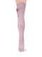 Calcetines altos sobre rodilla con lazo de raso largo Rosa Palo Rosewood